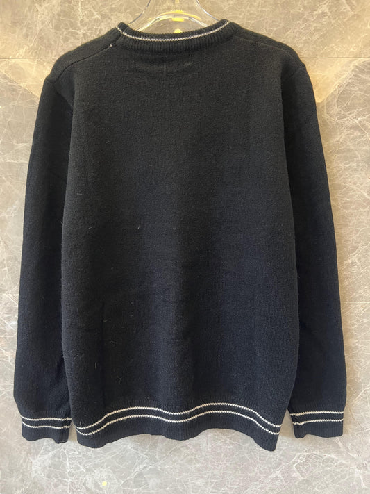 Camisola de malha preta Christian Dior com pormenor de estrela