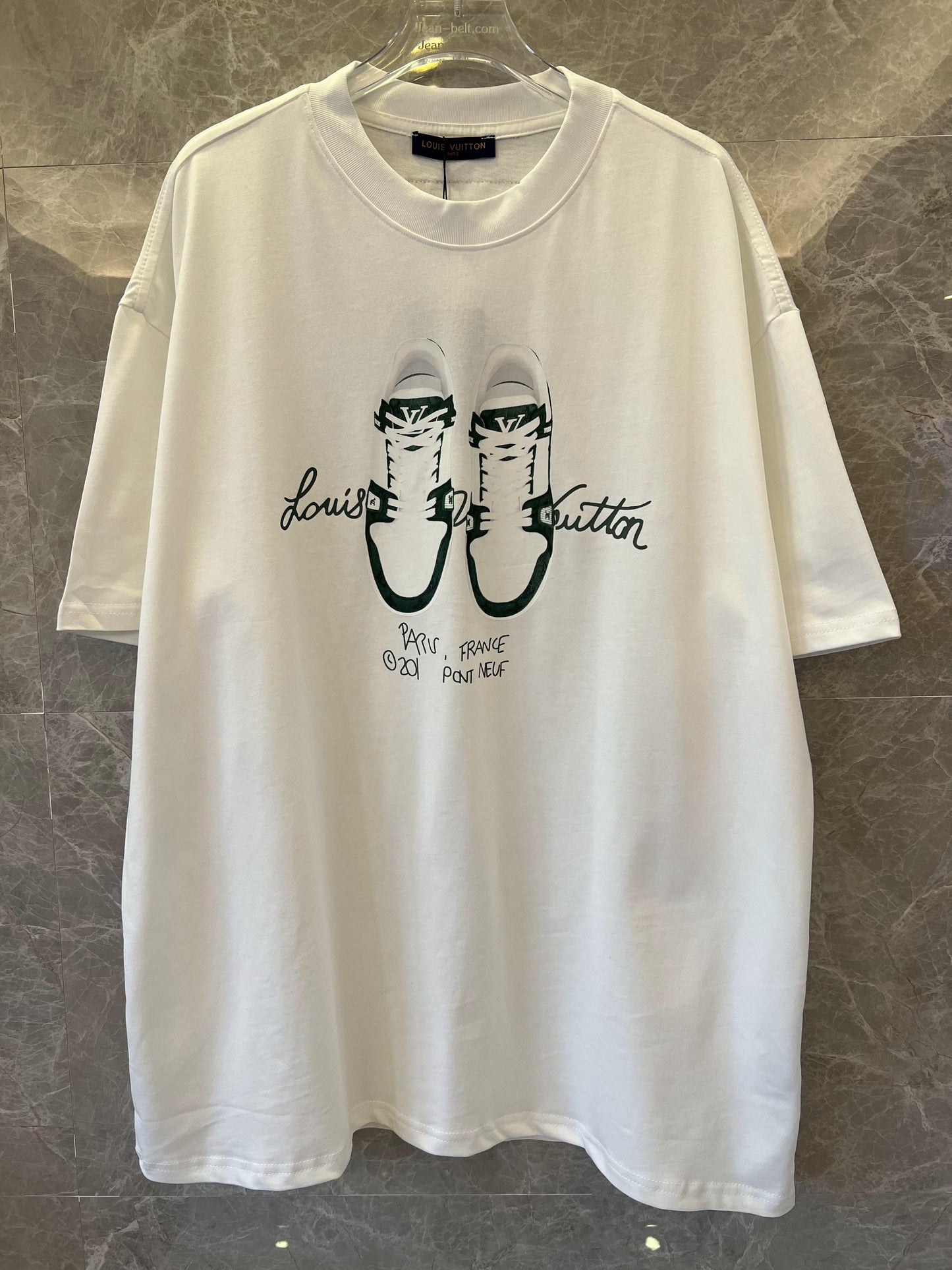 Louis Vuitton camiseta gráfica pont neuf branca