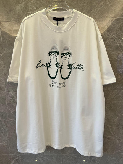 Louis Vuitton camiseta gráfica pont neuf branca