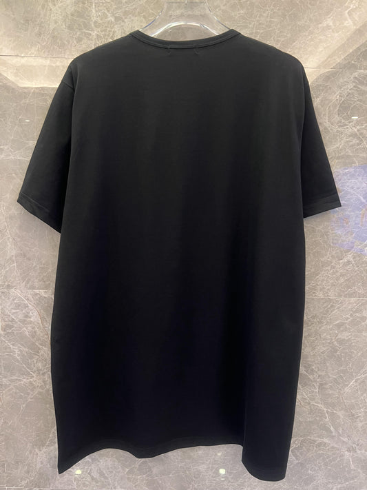 Camiseta negra con el logotipo de puntos unidos de Louis Vuitton