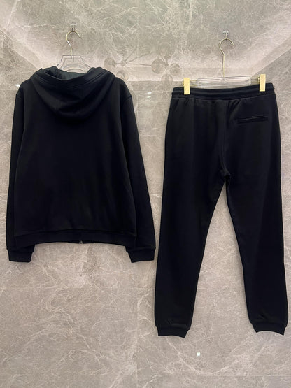 Chándal negro con capucha y detalles de logotipo EA7 Emporio Armani