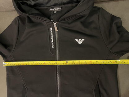 Chándal negro con capucha y detalles de logotipo EA7 Emporio Armani