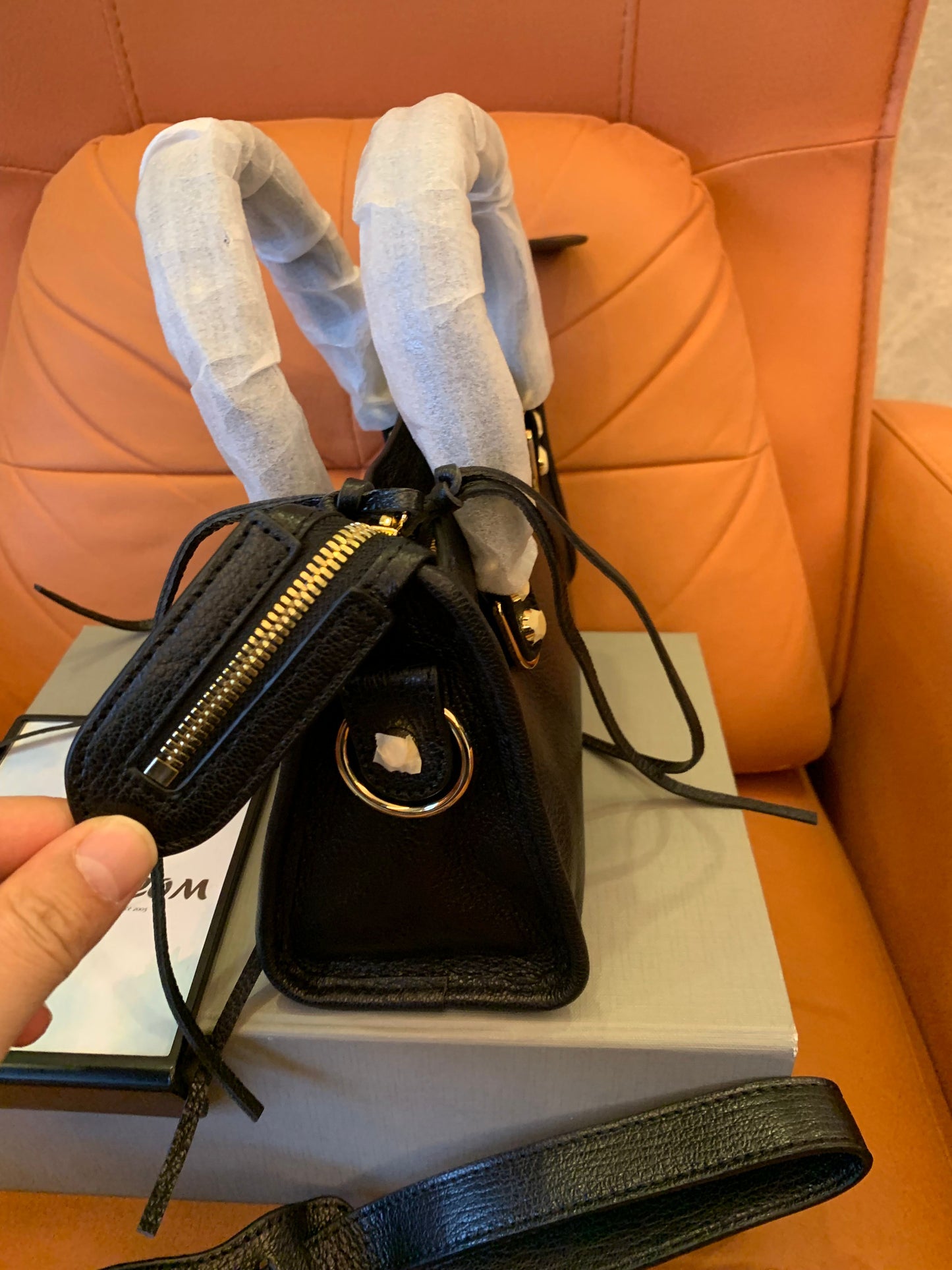 Sac à main Balenciaga Motorcycle Noir