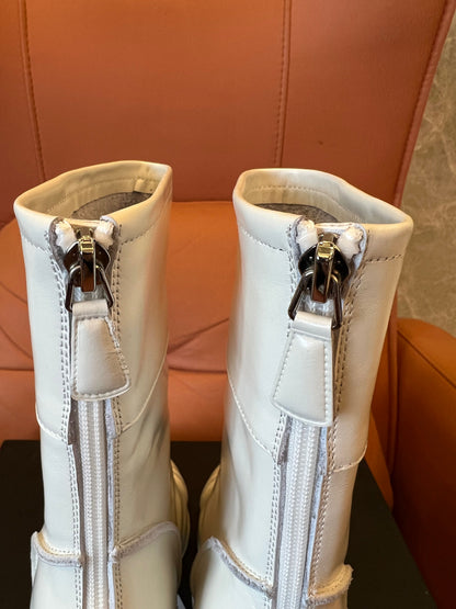 Chanel Ankle Boots White