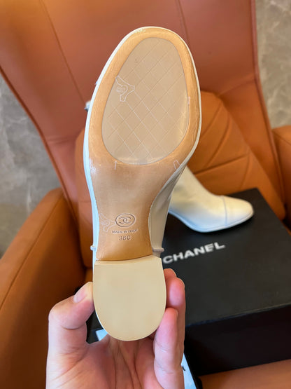Chanel Ankle Boots White