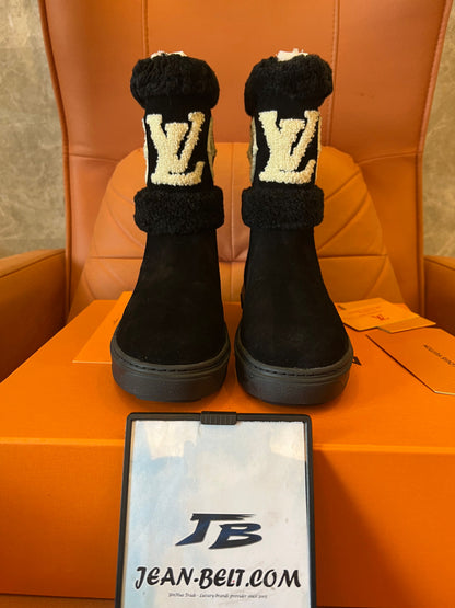 Botines negros con diseño de campanilla de nieve de Louis Vuitton para mujer