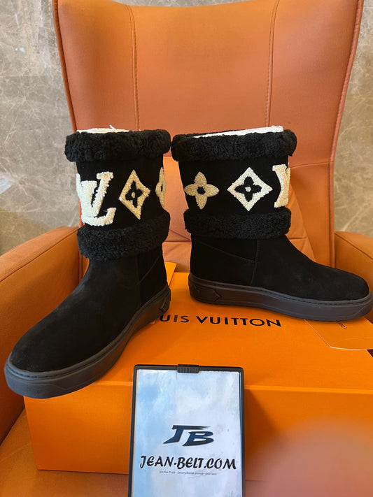 Botas Louis Vuitton Snowdrop femininas pretas