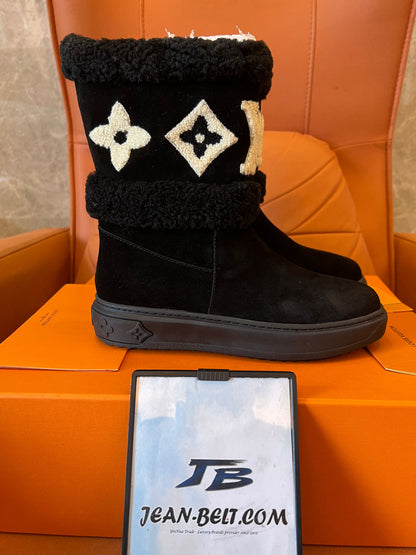 Botines negros con diseño de campanilla de nieve de Louis Vuitton para mujer