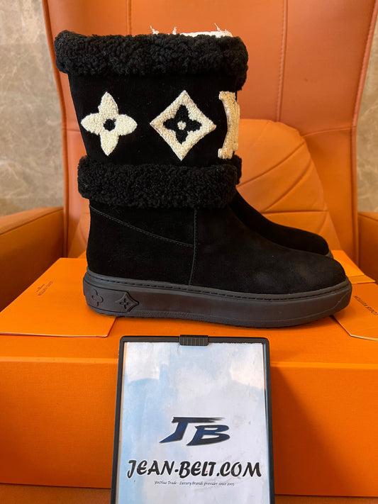 Botas Louis Vuitton Snowdrop femininas pretas