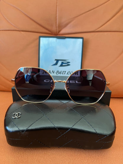 Chanel Round Metal Frame Sunglasses