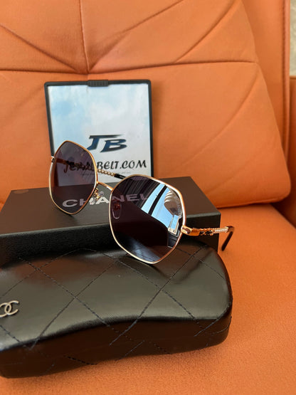 Chanel Round Metal Frame Sunglasses