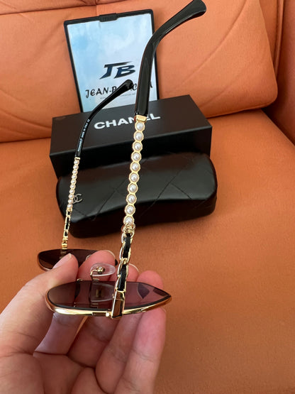 Chanel Round Metal Frame Sunglasses