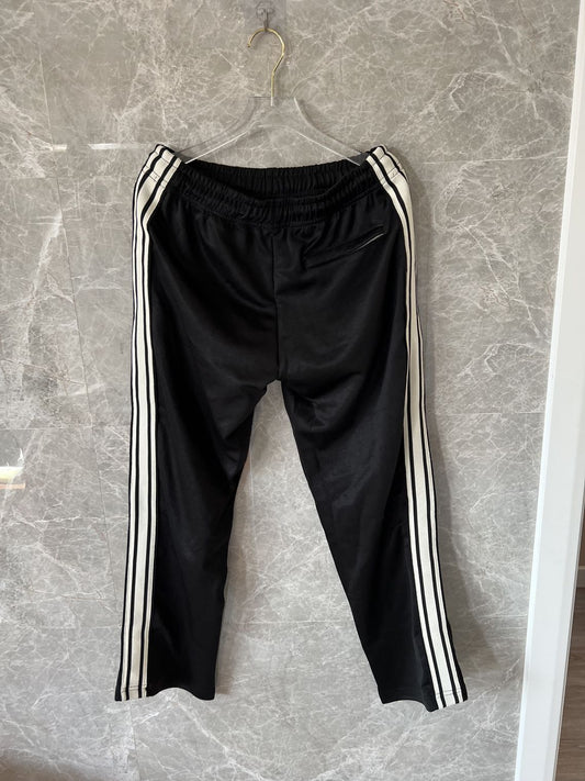 Celine Men's Black Track Pants with White Side Stripes