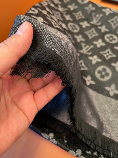 Louis Vuitton Monogram Shine Shawl in Black
