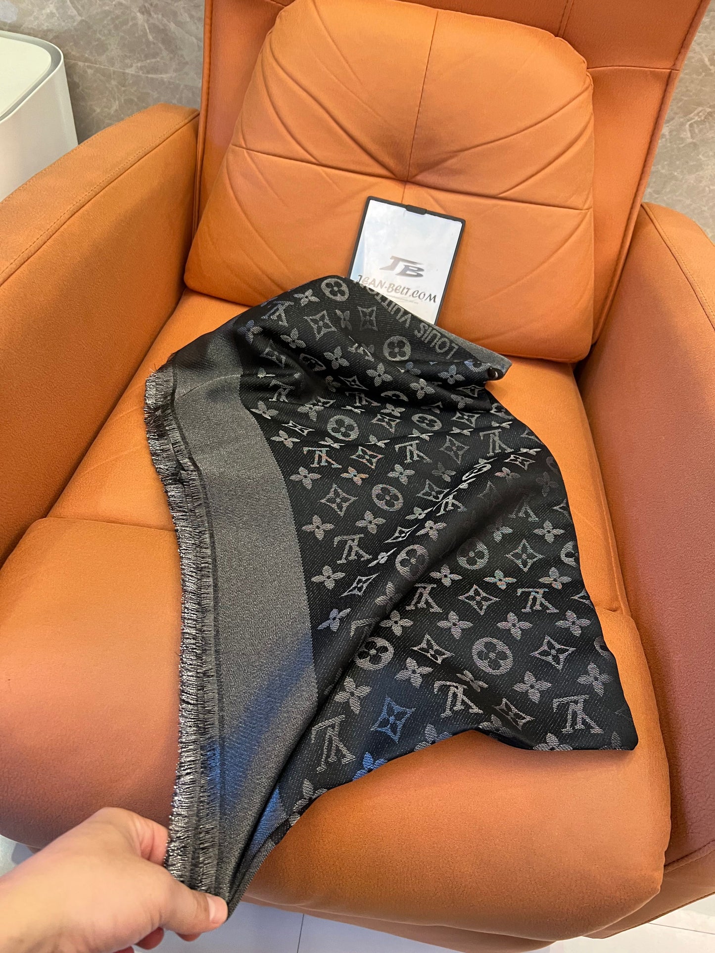 Louis Vuitton Monogram Shine Shawl in Black