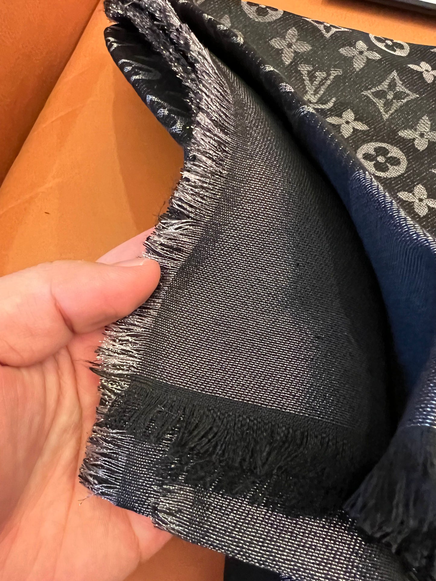 Louis Vuitton Monogram Shine Shawl in Black