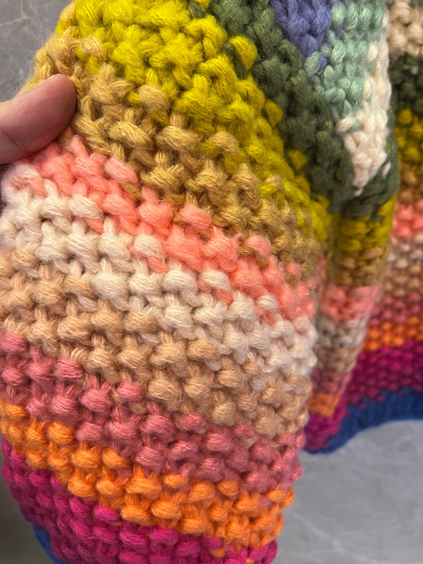 Chanel Hand-Knitted Bainbow Stripe Cardigan