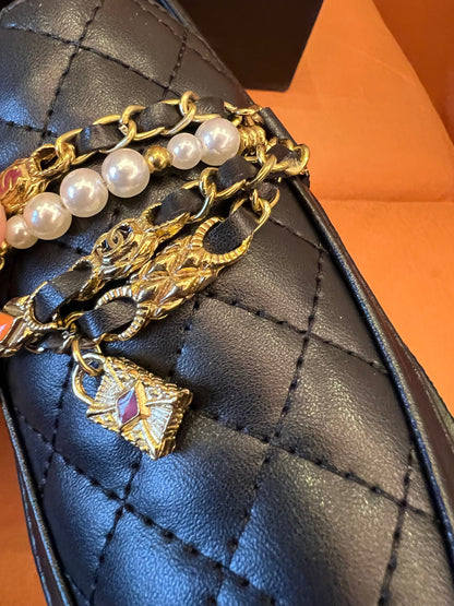 Mocasines planos de piel de Chanel para mujer