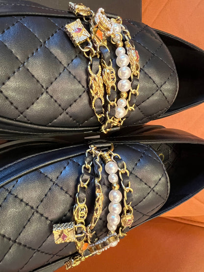 Mocasines planos de piel de Chanel para mujer