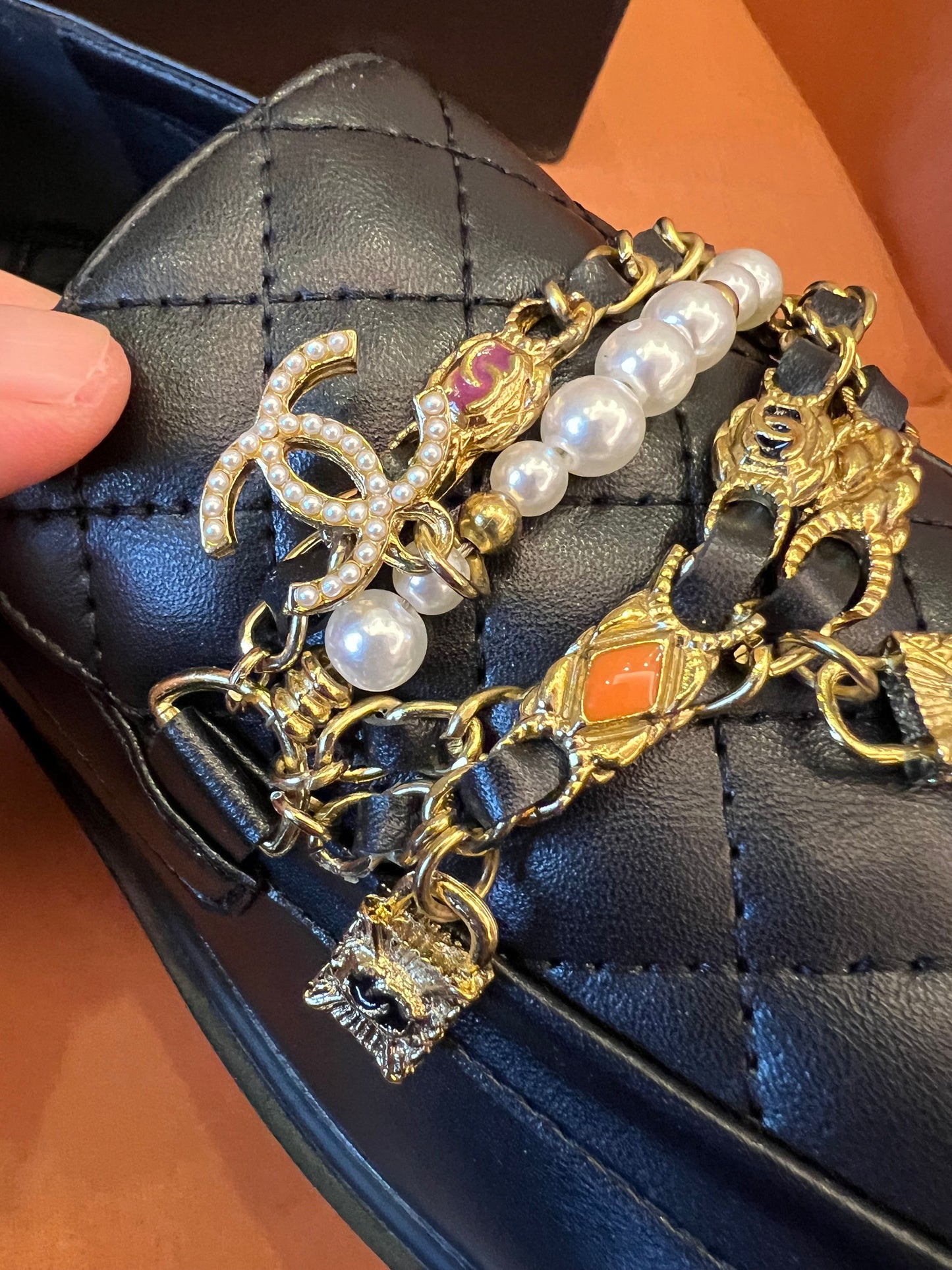 Mocasines planos de piel de Chanel para mujer