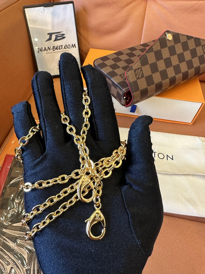 Louis Vuitton bolsa crossbody felicie damier ebene pochette Marrom