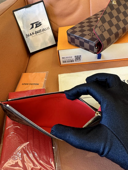 Louis Vuitton bolsa crossbody felicie damier ebene pochette Marrom