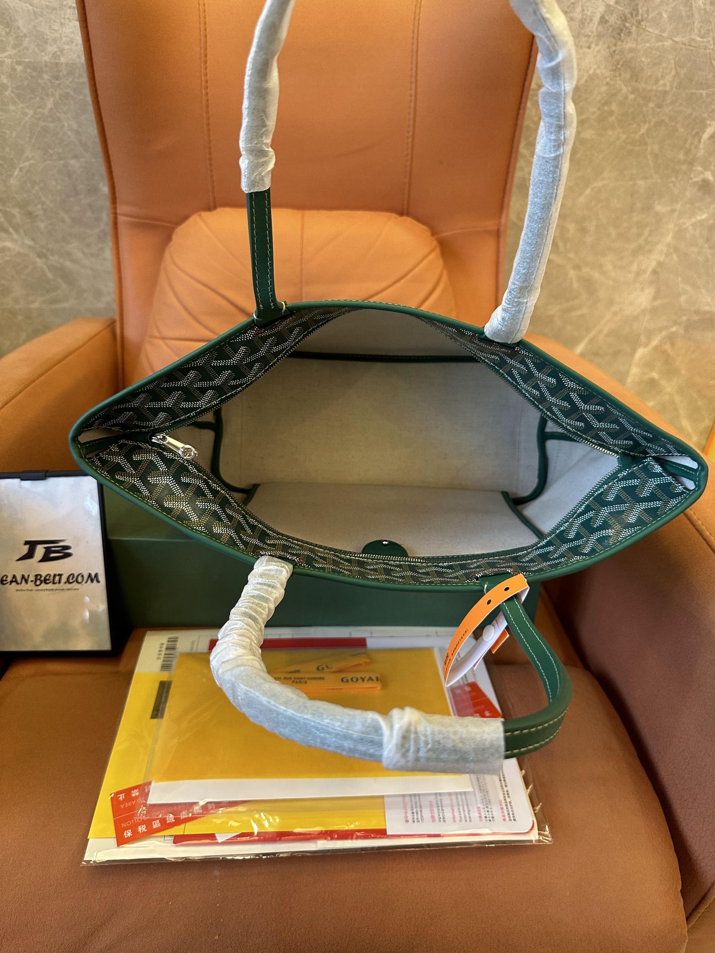 Bolsa de compras Goyard impermeável verde de alta qualidade