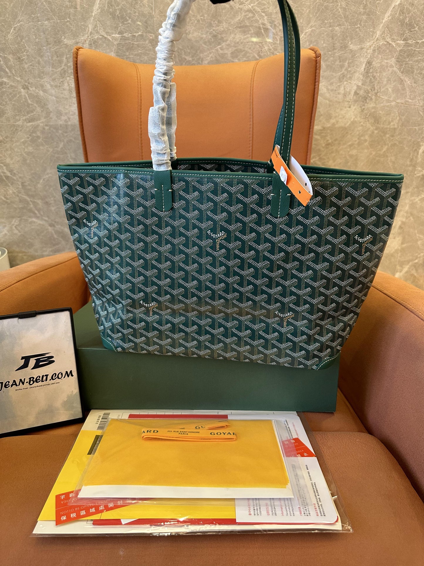 Bolsa de compras Goyard impermeável verde de alta qualidade
