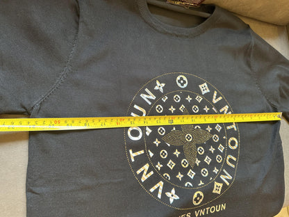 Camiseta Louis Vuitton com monograma circular em preto