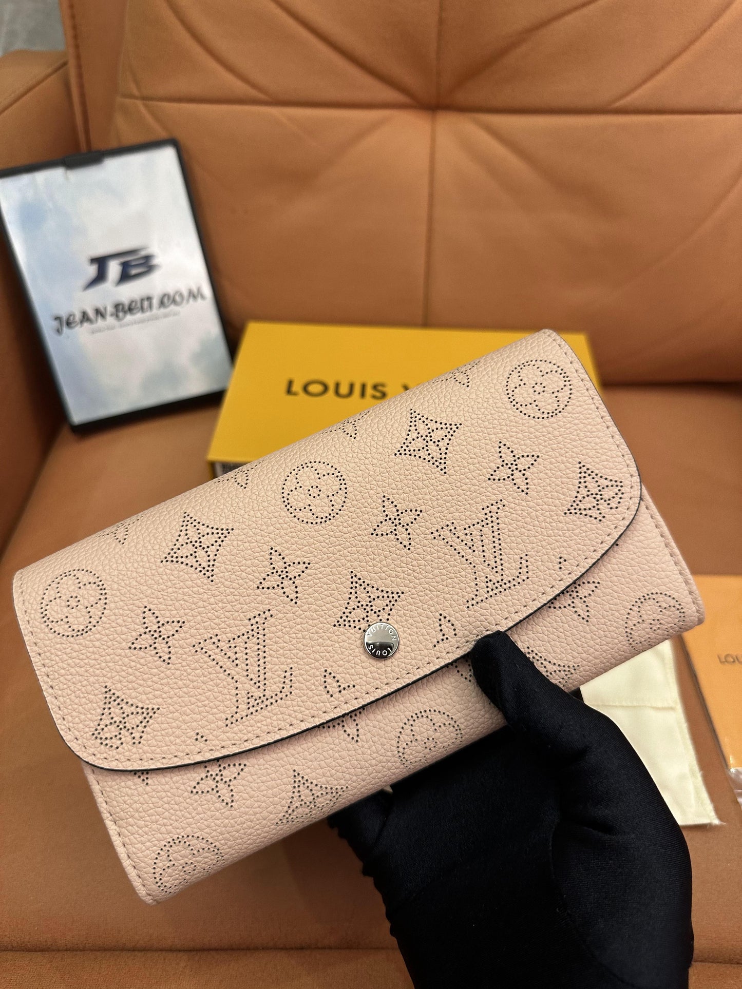Carteira longa de couro Louis Vuitton Mahina
