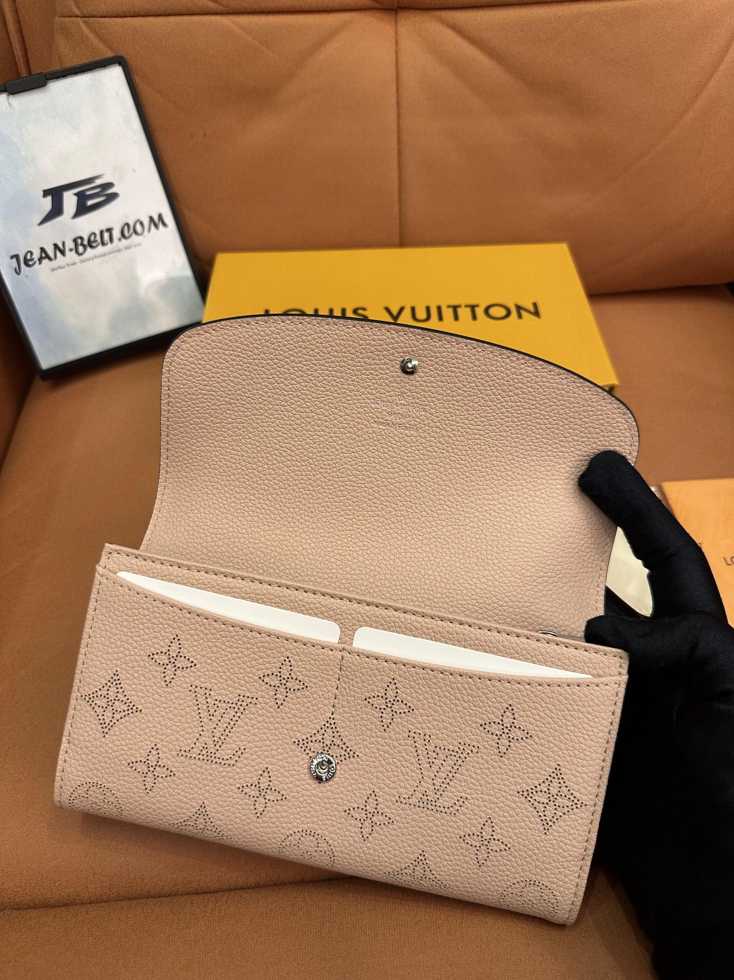 Carteira longa de couro Louis Vuitton Mahina
