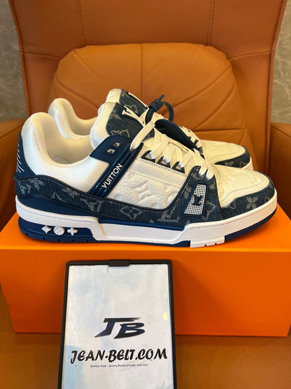 Baskets Louis Vuitton bleu jean