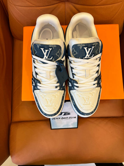 Baskets Louis Vuitton bleu jean