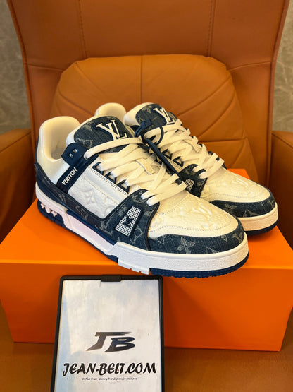 Baskets Louis Vuitton bleu jean