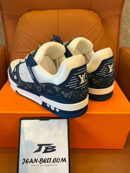 Baskets Louis Vuitton bleu jean