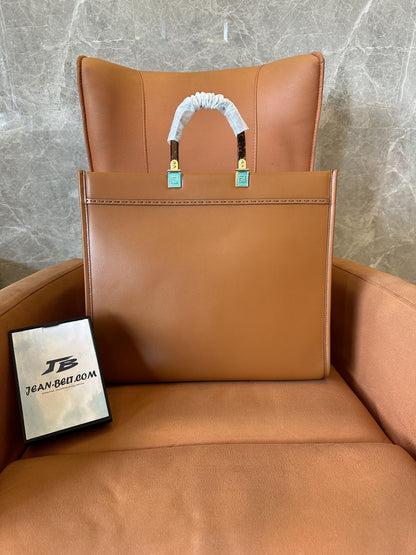 Tote sunshine Fendi grand / petit marron