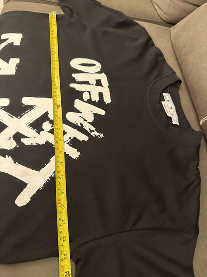 Off-White men’s graffiti arrows logo t-shirt in black