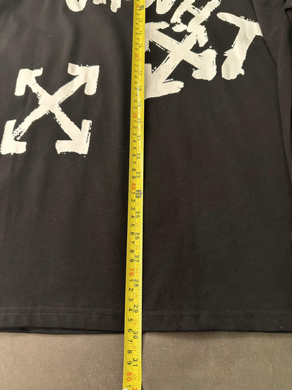 Off-White men’s graffiti arrows logo t-shirt in black