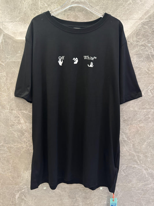 Off-White men’s dripping skull logo t-shirt in black