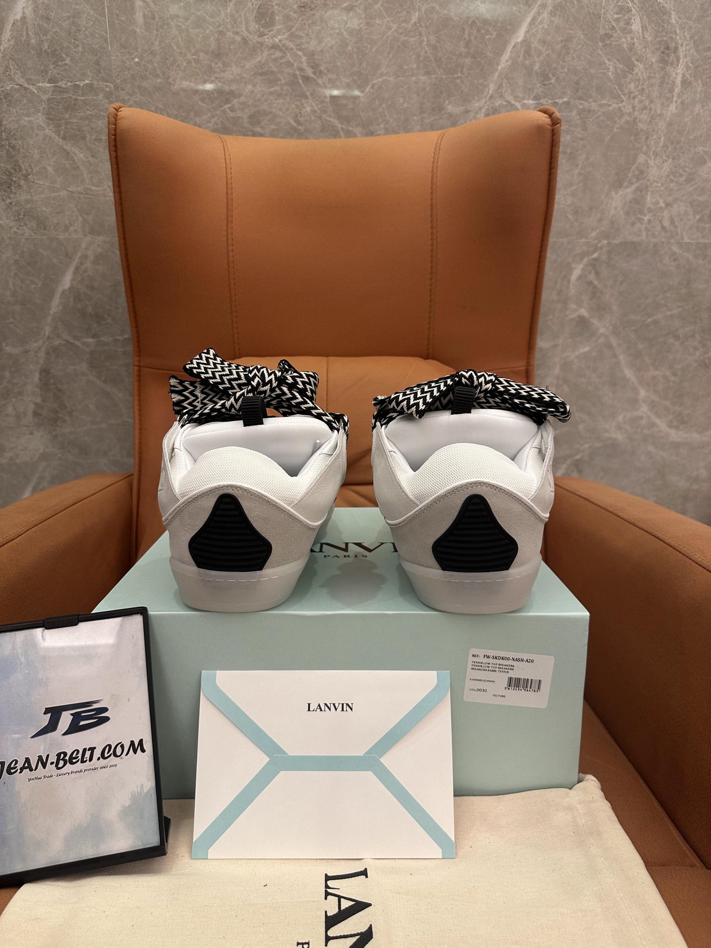 Zapatillas deportivas de piel con bordillo de Lanvin