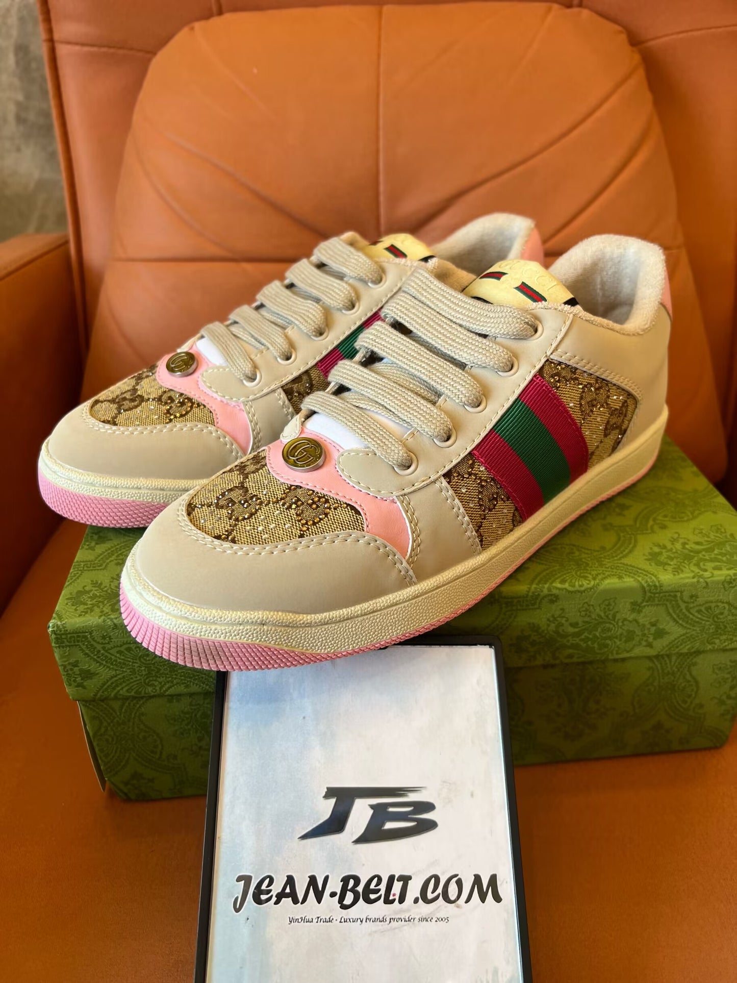 Tênis Gucci 'Screener' com cristais