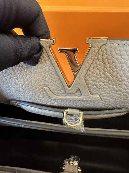 Louis Vuitton women's natural capucines bb leather top-handle bag