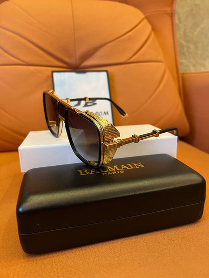 Balmain Paris Gold-Plated Sunglasses