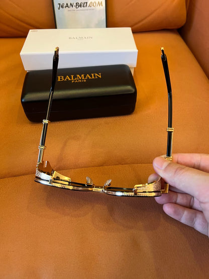 Balmain Paris Gold-Plated Sunglasses