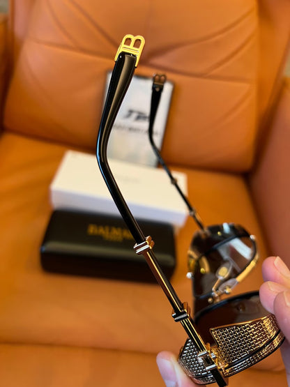 Balmain Paris Gold-Plated Sunglasses