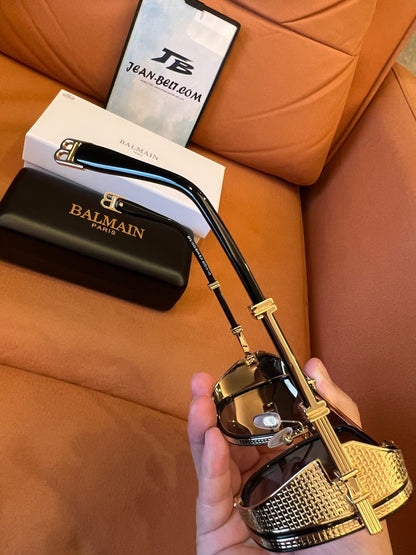 Balmain Paris Gold-Plated Sunglasses