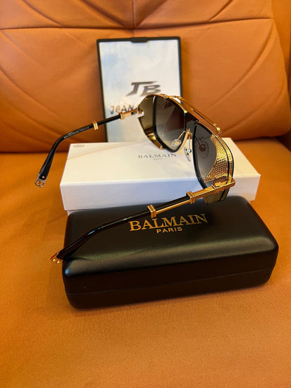 Balmain Paris Gold-Plated Sunglasses