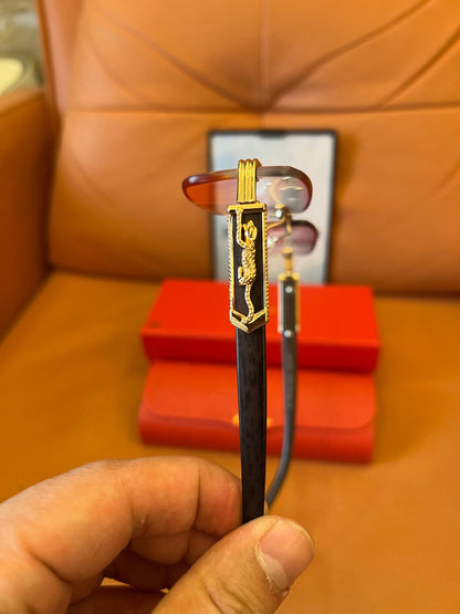 Cartier CT0176O Gold Rimless Eyewea