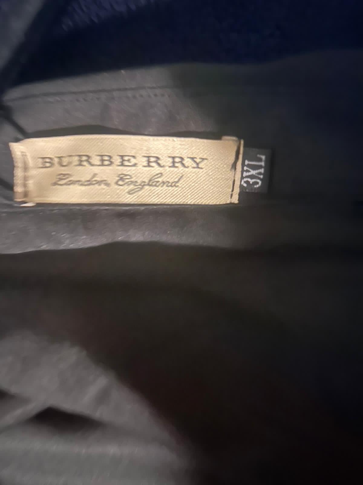 Burberry Black Short-Sleeve Shirt with Iconic Plaid "B" Logo