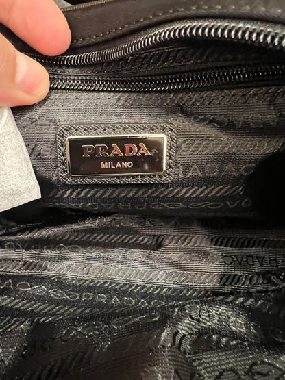 Bolsa de cinto Prada nylon tessuto preta